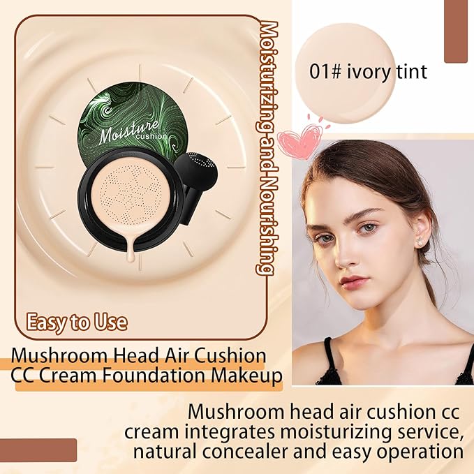 Mushroom Head Air Cushion CC Cream Foundation Makeup,Moisturizing