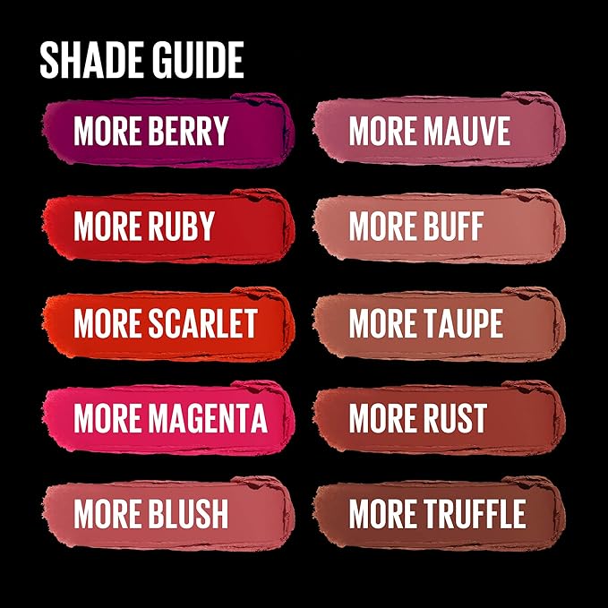 Maybelline Color Sensational Ultimatte Matte Lipstick, Non-Drying, Intense Color Pigment, More Taupe, Rose Nude, 1 Count