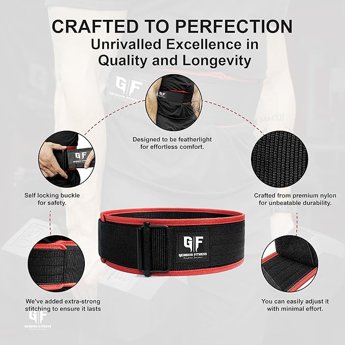 4" Self-Locking Nylon Lifting Belt - Lightweight