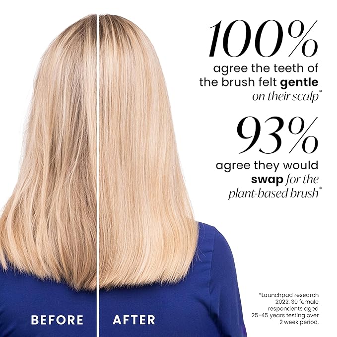 Tangle Teezer Plant-Based Ultimate Detangler Brush, Dry & Wet Hair Brush, Eliminates Knots & Reduces Breakage for All Hair Types, Orange