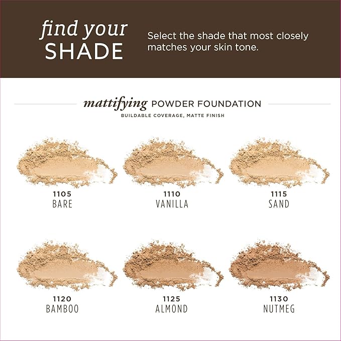 Burts Bees 100% Natural Mattifying Powder Foundation, Nutmeg of 2)