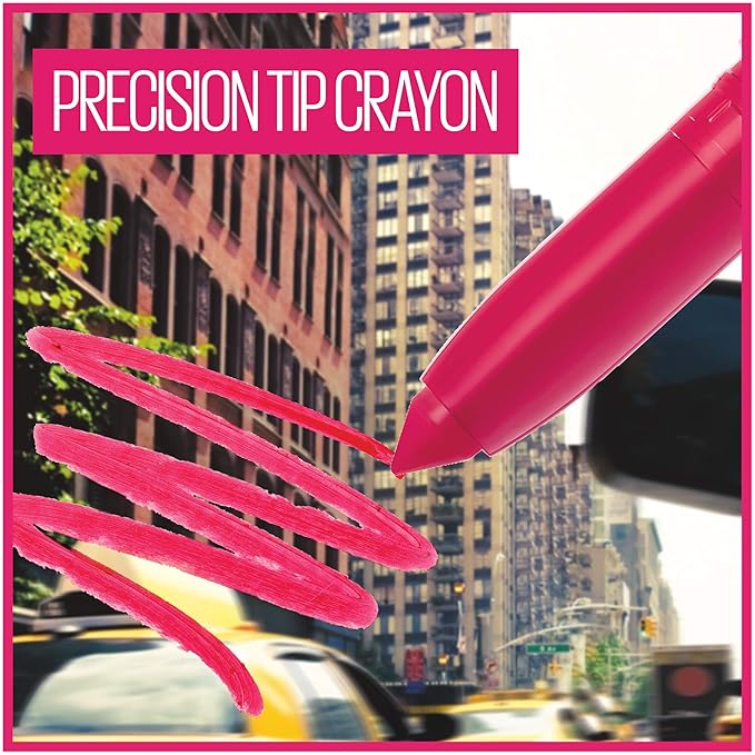 Maybelline Super Stay Ink Crayon Lipstick Makeup, Precision Tip Matte Lip Crayon with Built-in Sharpener, Longwear Up To 8Hrs, Accept A Dare, Wine Pink, 1 Count