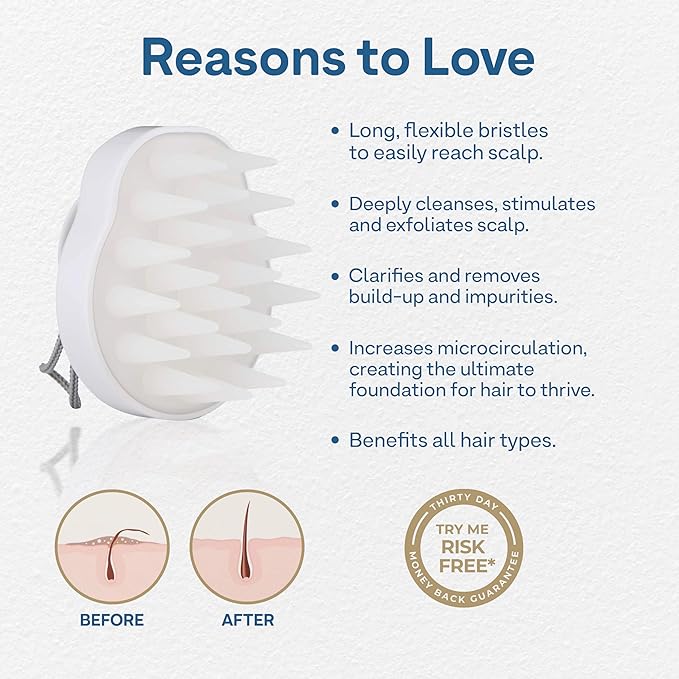 Colorproof Scalp Cleansing Brush for Optimal Hair Health — Scalp Scrubber for Deep Cleansing — Removes Buildup & Impurities, Promotes Shinier & Stronger Hair