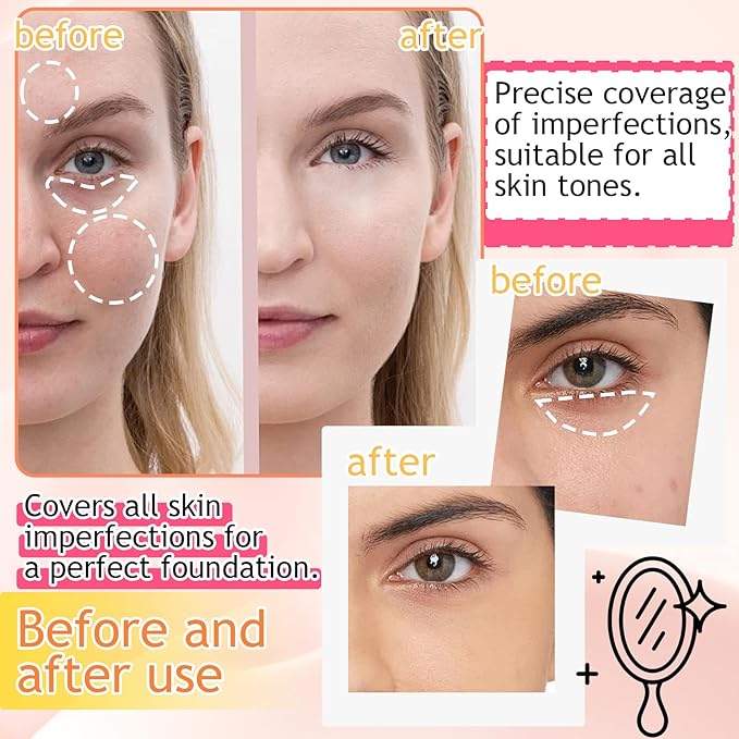 15 Colors Cream Contour Palette,Lightweight Concealer Full Coverage