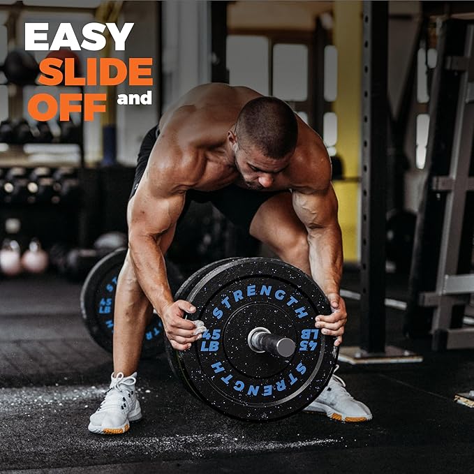 GIKPAL Bumper Plates 2-inch Rubber 10lbs-55lbs