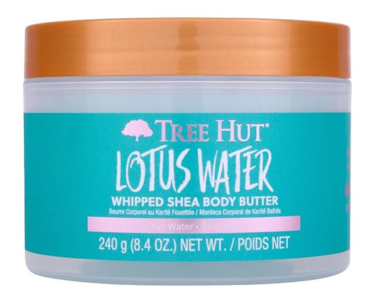 Tree Hut Lotus Water Whipped Shea Body Butter | Long-lasting Hydration Leaves Skin Feeling Soft & Moisturized | Lightweight | Nourishing Essential Body Care | 8.4 fl oz.