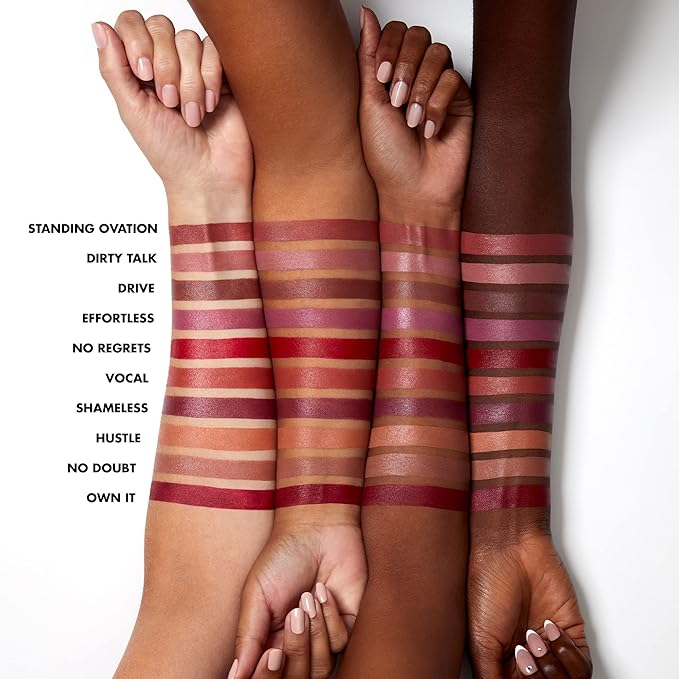 e.l.f. O Face Satin Lipstick, Richly Pigmented, Nourishing & Long-Lasting Creamy Lipstick, Infused With Jojoba, Vegan & Cruelty-Free, Loud AF