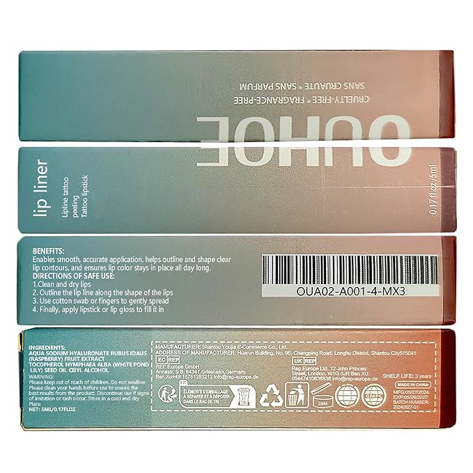 Peel Off Lip Liner, 3Pcs Matte Lip Liner,Waterp