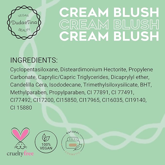 Duda e Tina 3 in 1 Cream Blush, - Peach) 3ml