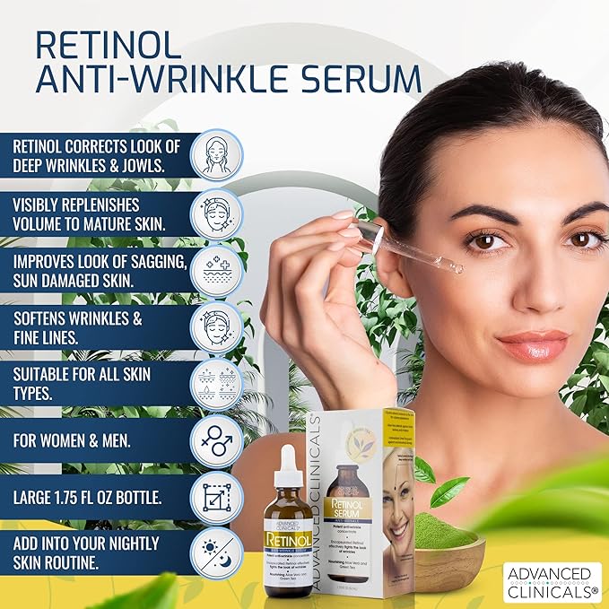 Advanced clinicals retinol facial serum