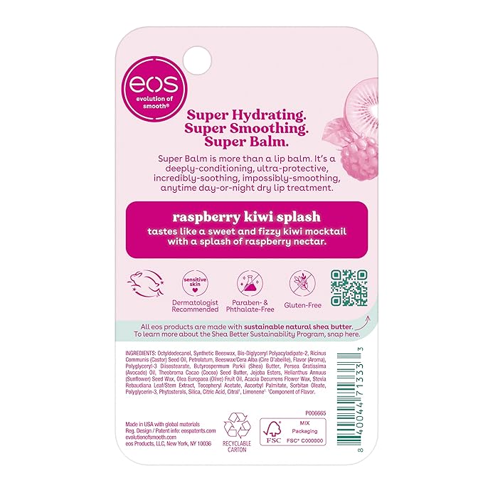 eos 24H Moisture Super Balm- Raspberry