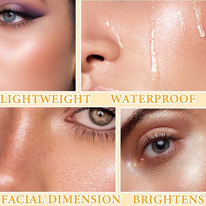 3 PCS Cream Contour Blush Stick,Long Lasting Waterproof for Women