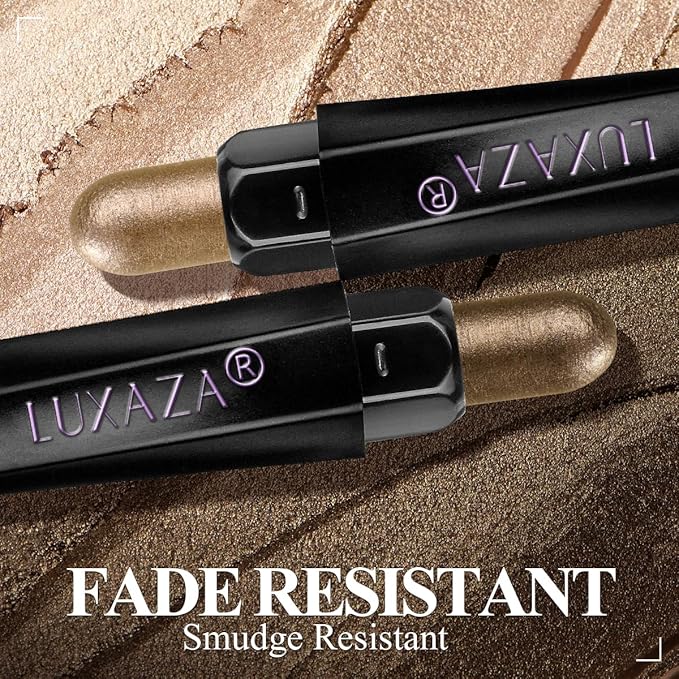 Neutral Eyeshadow Stick Makeup Set, Metallic Shimmer Matte Cream Eye Shadow Eyeliner Brightener Pencil Crayon - Classic 6PCS A003