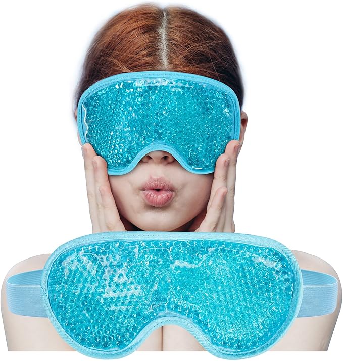 Cooling eye mask with gel