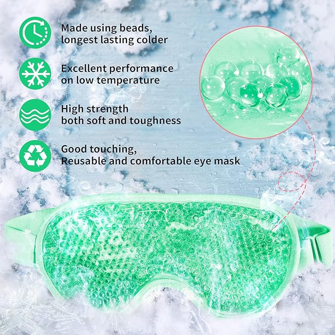 Cooling eye mask with gel
