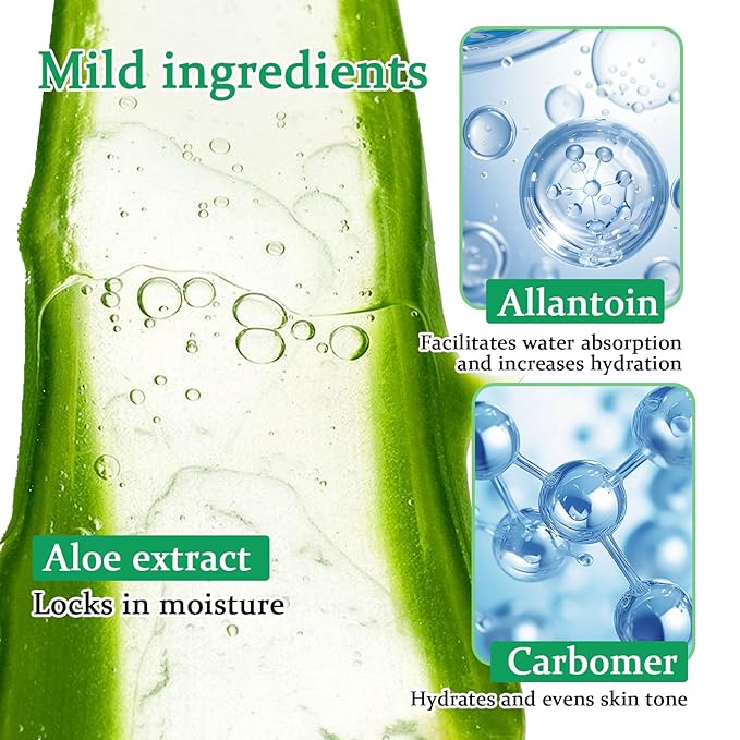 8PCS Aloe Vera Gel for Face & Skin,Organic Aloe Vera Gel,Hydrating After Sun Cream for Travel Size,Moisturizing Lotion for Skincare,After Sun Lotion for All Skin Type(A)