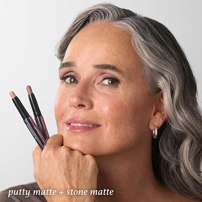 Julep Eyeshadow 101 Cream to Powder Waterproof Shadow Stick - Stone Matte - Long-Lasting, Crease-Proof, Matte Eyeshadow with Built-in Smudger