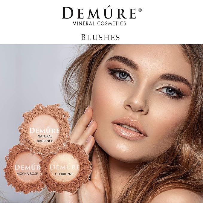 Demure Mineral Blush Makeup (Mocha Rose), Loose Powder By Demure