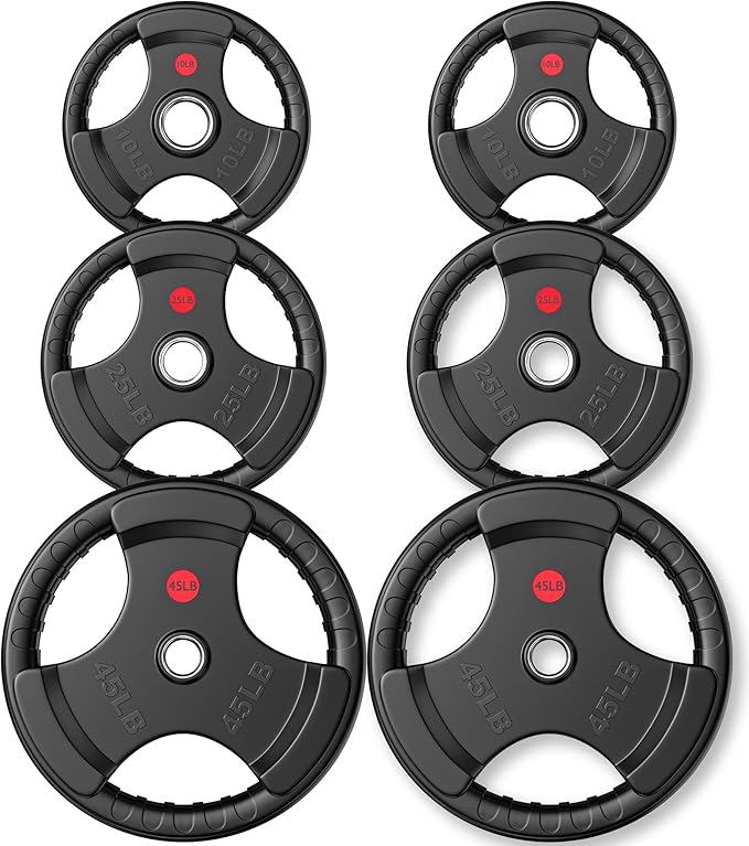 GIKPAL Weight Plates 2-inch Olympic (10lb 25lb 25lb 35lb 35lb 45lb) 45lb)