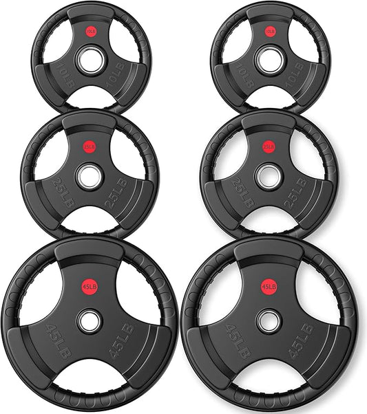 GIKPAL Weight Plates 2-inch Olympic (10lb 25lb 25lb 35lb 35lb 45lb) 45lb)