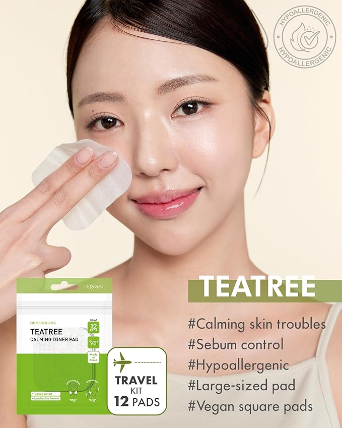 Dermal teatree calming toner pad
