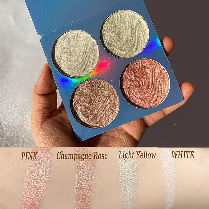 Highlighter Makeup Palette,Highlighter Palette Illuminator Powder Palette White