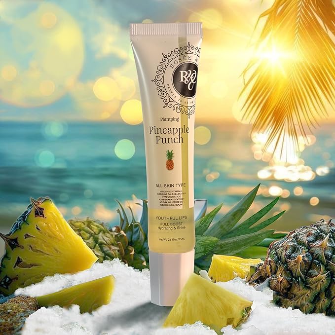 ROSÉE & CO Rosee Lip Gloss Vegan & Cruelty Free Treatment, Professional Make up, Long Lasting Glossy with Shea Butter, Moisturize, Protect & Smooth, High Shine, Non-Sticky - Set of 8-1