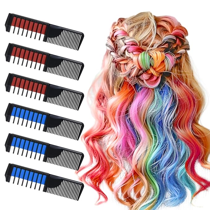 6 PCS Hair Chalk Comb