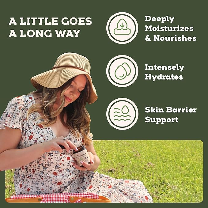 Beef Tallow for Skin - Beef Tallow For Face - Tallow Face Moisturizer - Beef Tallow Moisturizer - Tallow Balm - Grass Fed Beef Tallow For Skin - Tallow Face Cream Lotion (5.0, Herbal-Rose)