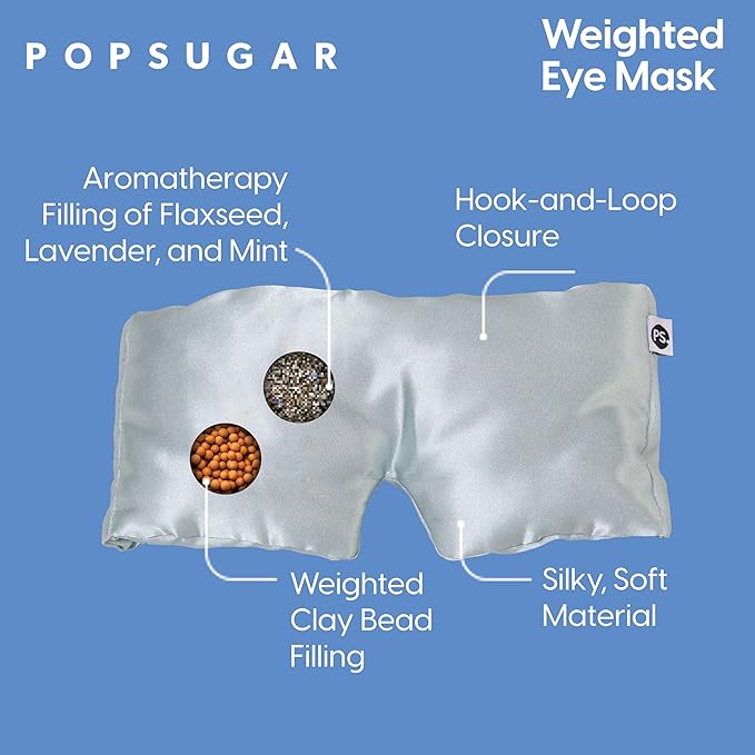 Popsugar weighted sleep eye mask,