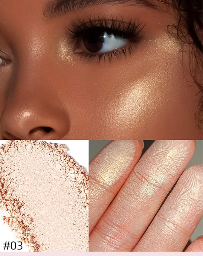 MAEPEOR Face Highlighter Palette 6 Colors Smooth Shimmer (Color 03)