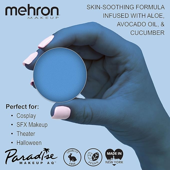 Mehron Paradise Makeup AQ Refill, Sky, Water Activated 0.01 oz