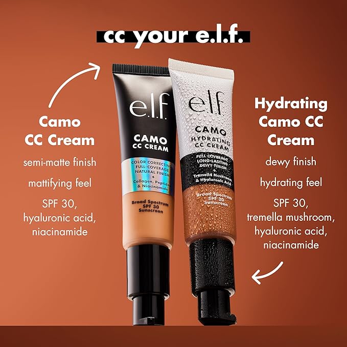 e.l.f. Hydrating Camo CC Cream, SPF 30, Color 450 N