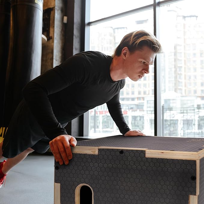 3 in 1 Non-Slip Wooden Plyo Box Plyometric