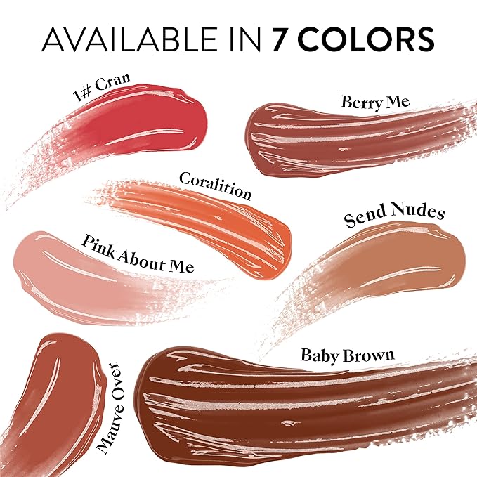 Mented Cosmetics Lip Gloss for Women Tinted Lip Balm Stain, Long Lasting Buildable Moisturizing Lipgloss Lipstick Topper, Made in USA, Cruelty Free Vegan Makeup, #1 Cran