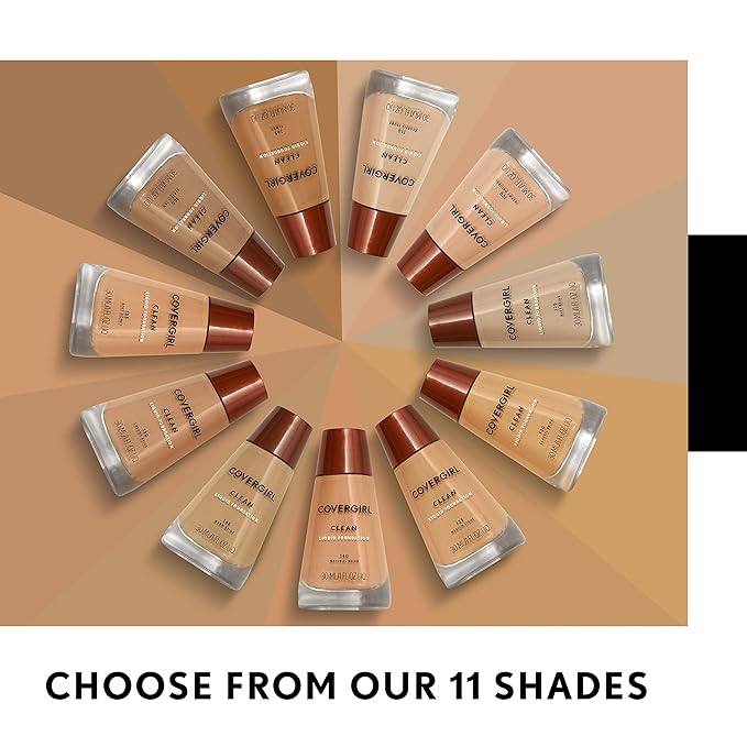 COVERGIRL Clean Makeup Foundation Creamy Natural 120, (packaging may vary) 1 oz