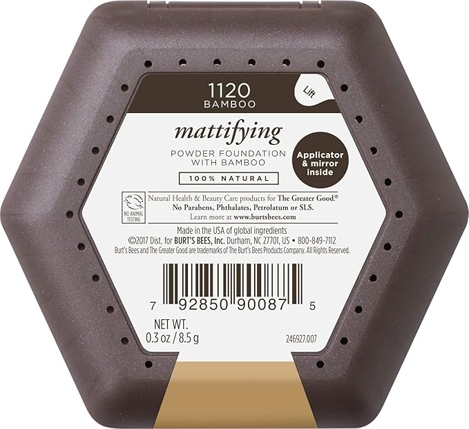 Burt’s Bees 100% Natural Origin Mattifying Powder Foundation, May Vary