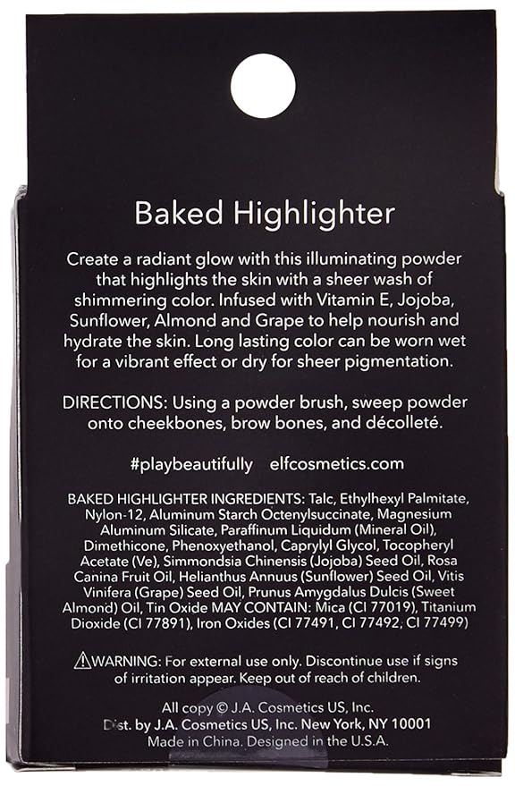 e.l.f. Baked Highlighter, Sheer Shimmering Color, Blush Gems, 0.16 Ounce