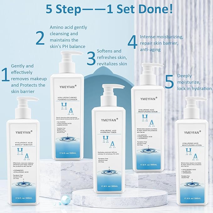 5 Step Skin Care Set, Large Hydrating