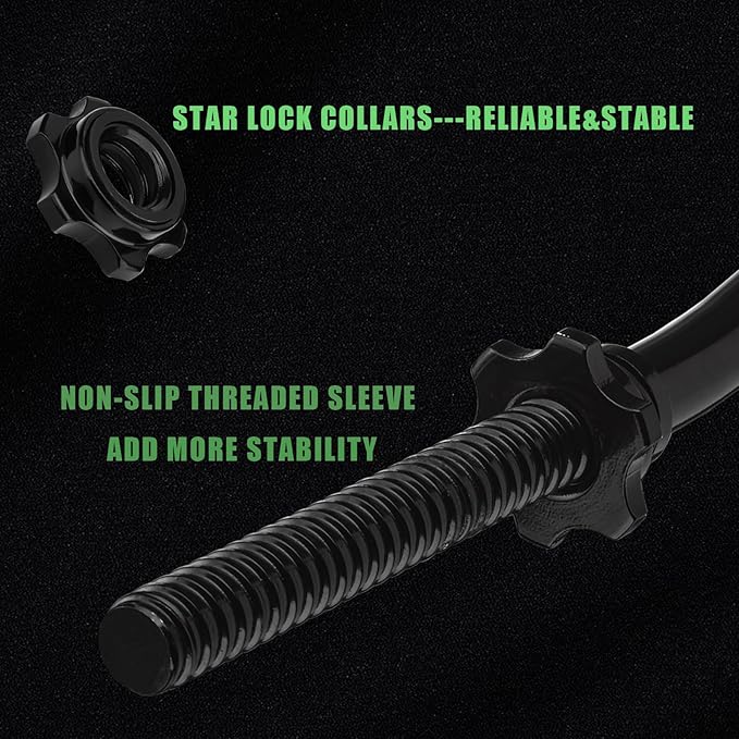 47" EZ Curl Bar Weight Lifting Bar 1-inch 2 Star (220lb Weight