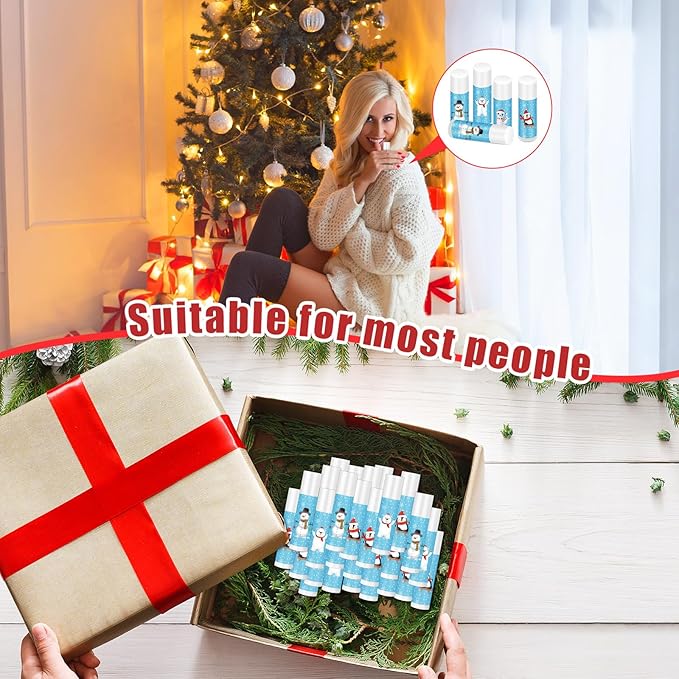 40 Pcs Winter Theme Flavored Lip Moisturizing