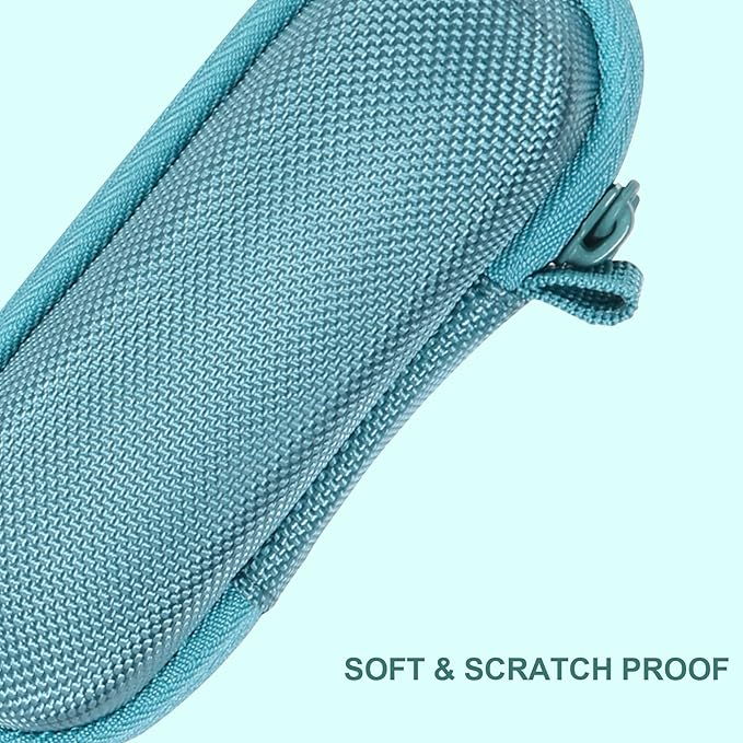 co2CREA Hard Case and Replacement Head Compatible with Finishing Touch Flawless Facial Hair Remover Electric Face Razor Women (Parisian Blue Case + Replacement Head)