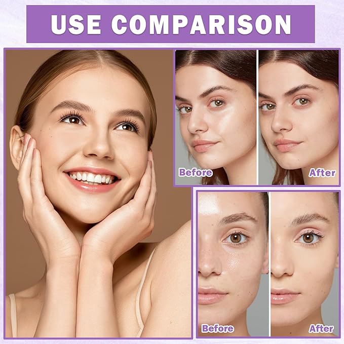 AIUEO Lavender Matte Setting Powder Sunscreen Powder Oil De Maquillaje