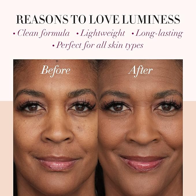 LUMINESS Silk Airbrush Spray Foundation & Buffing Brush Rich Dark)