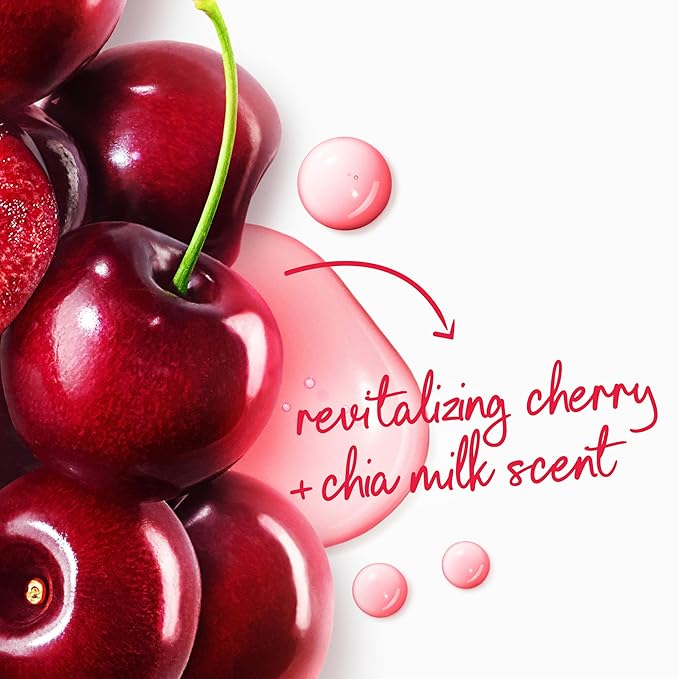 Dove Body Wash with Pump 3 Count Revitalizante Cherry & Chia Milk, for Renewed, Healthy Looking Skin,Moisturizing Gentle Skin Cleanser with 24hr Renewing MicroMoisture, 30.6 oz