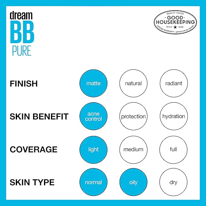 Maybelline Dream Pure Skin Clearing BB Cream, 8-in-1