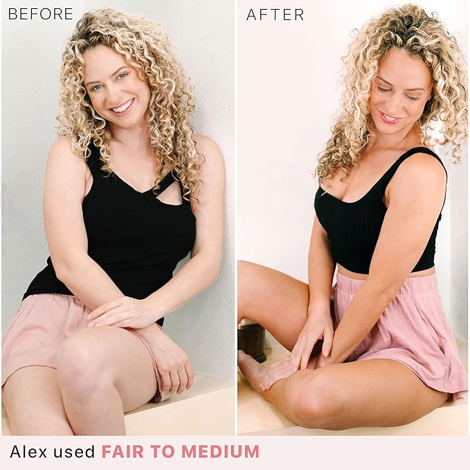 Self Tanner Spray - USA Made with Natural & Organic Ingredients, Fast Drying Spray Tan for Pale Skin, Non Toxic Gradual Tanning Spray, Sunless Tanning Water for Women & Men, Fair to Medium