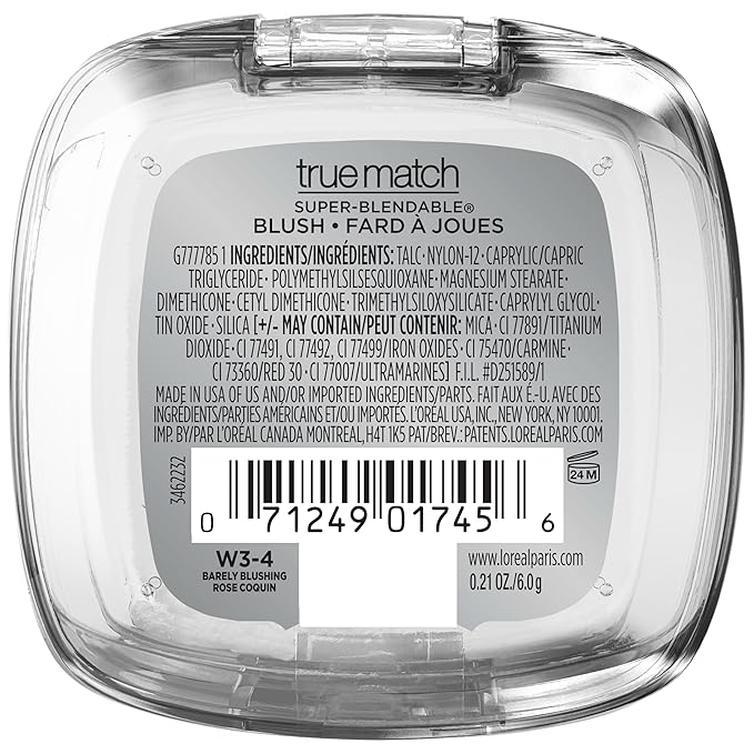 L'Oreal Paris True Match Super-Blendable Powder Blush, Barely Blushing, 0.21 Oz (Packaging May Vary)