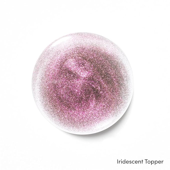 Dashing Diva One Gel Color & Magnetic Topper Duo - Lipgloss - Aristocrat & Iridescent Glitter Topper - 3-in-1 Base Coat, Nail Color & Top Coat - Gel Nail Polish Set