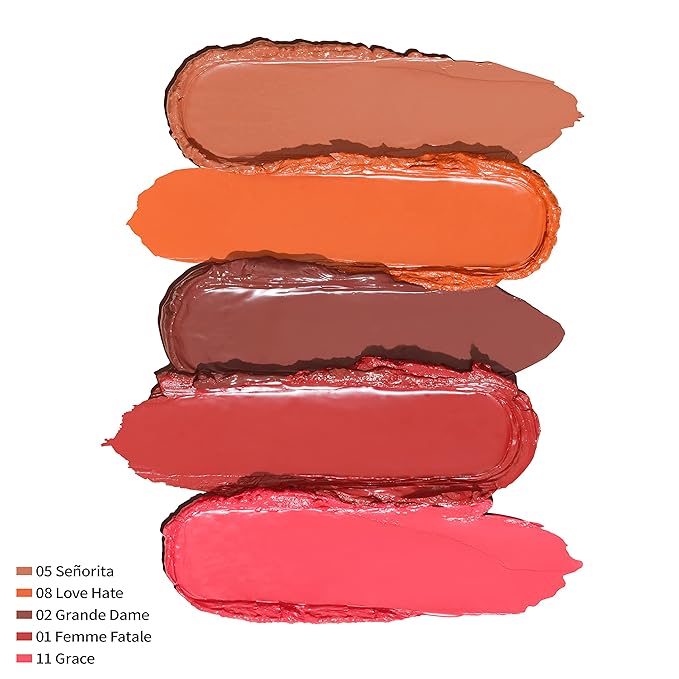 Oulac Orange Lipstick - Moisturizing Lip Stick Glossy Tinted Lip Balm, Sheer Shine Juicy Finish, Lightweight and Hydrating Formula for Dry Lip Care, Vegan 2.2g/0.07oz (08)